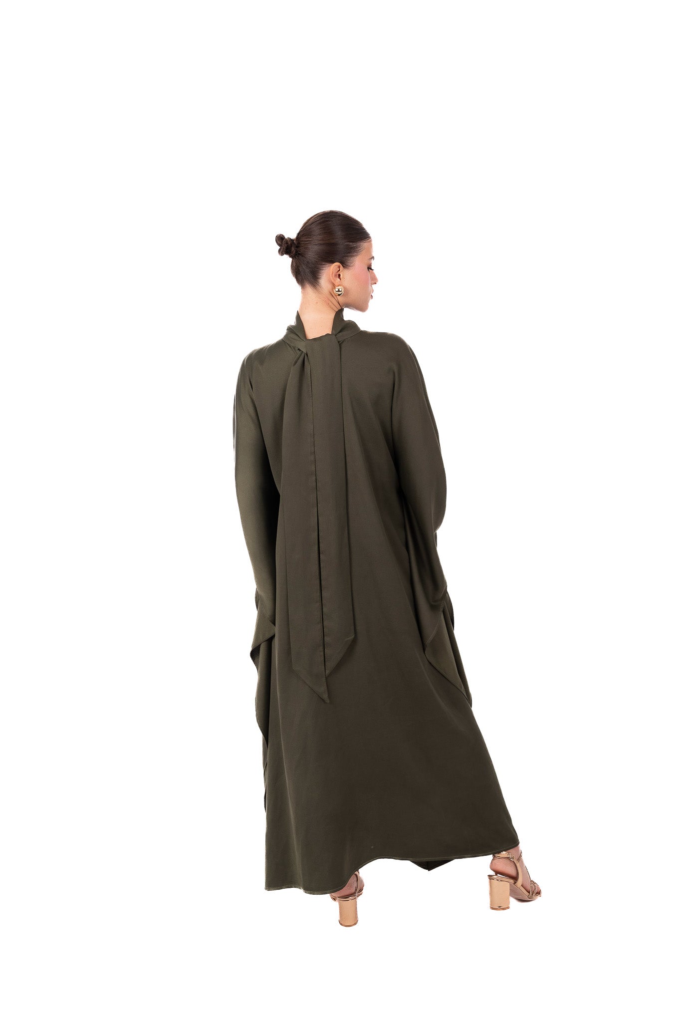 Toulouse Kaftan Gown in Forest Green thumbnail