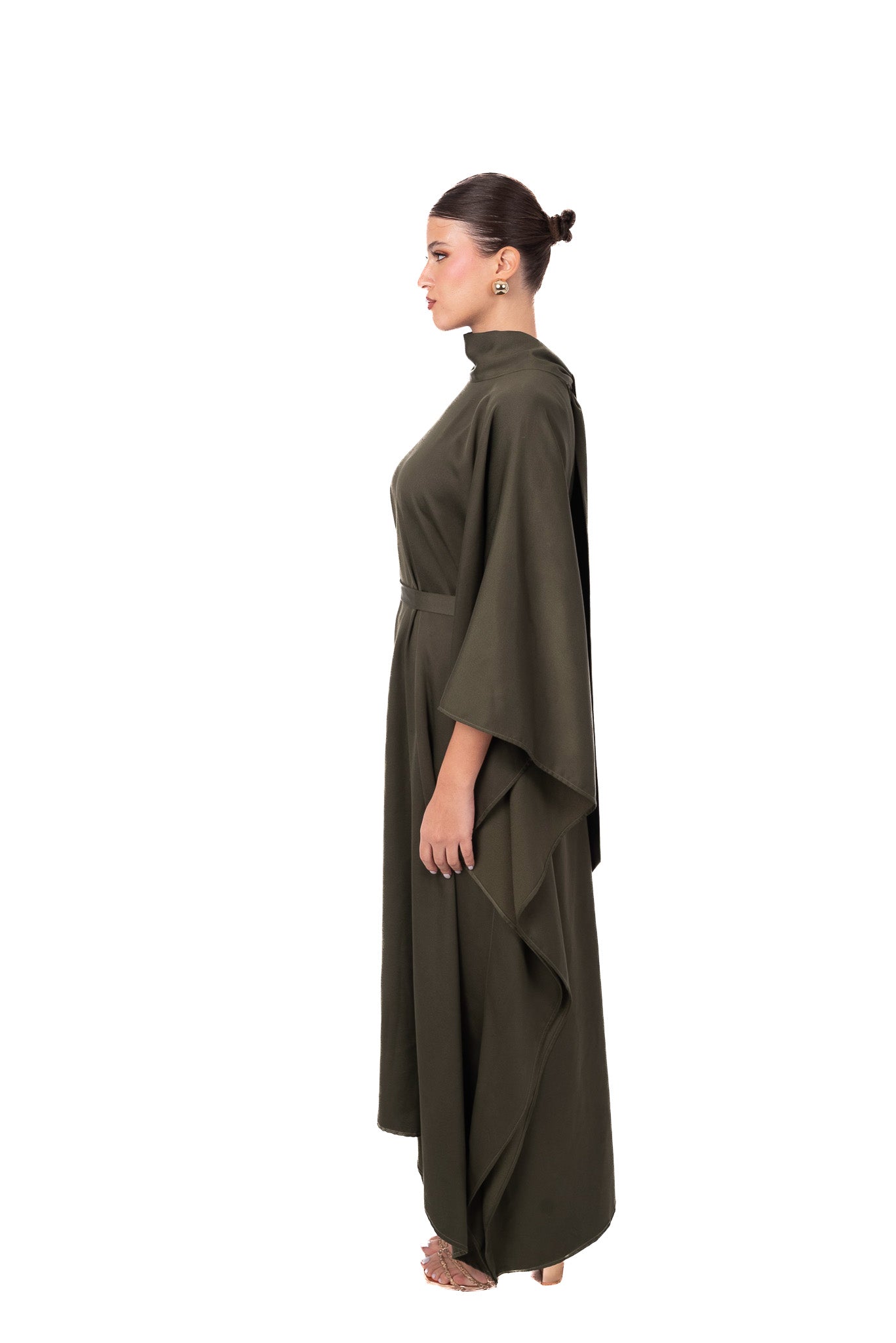 Toulouse Kaftan Gown in Forest Green thumbnail