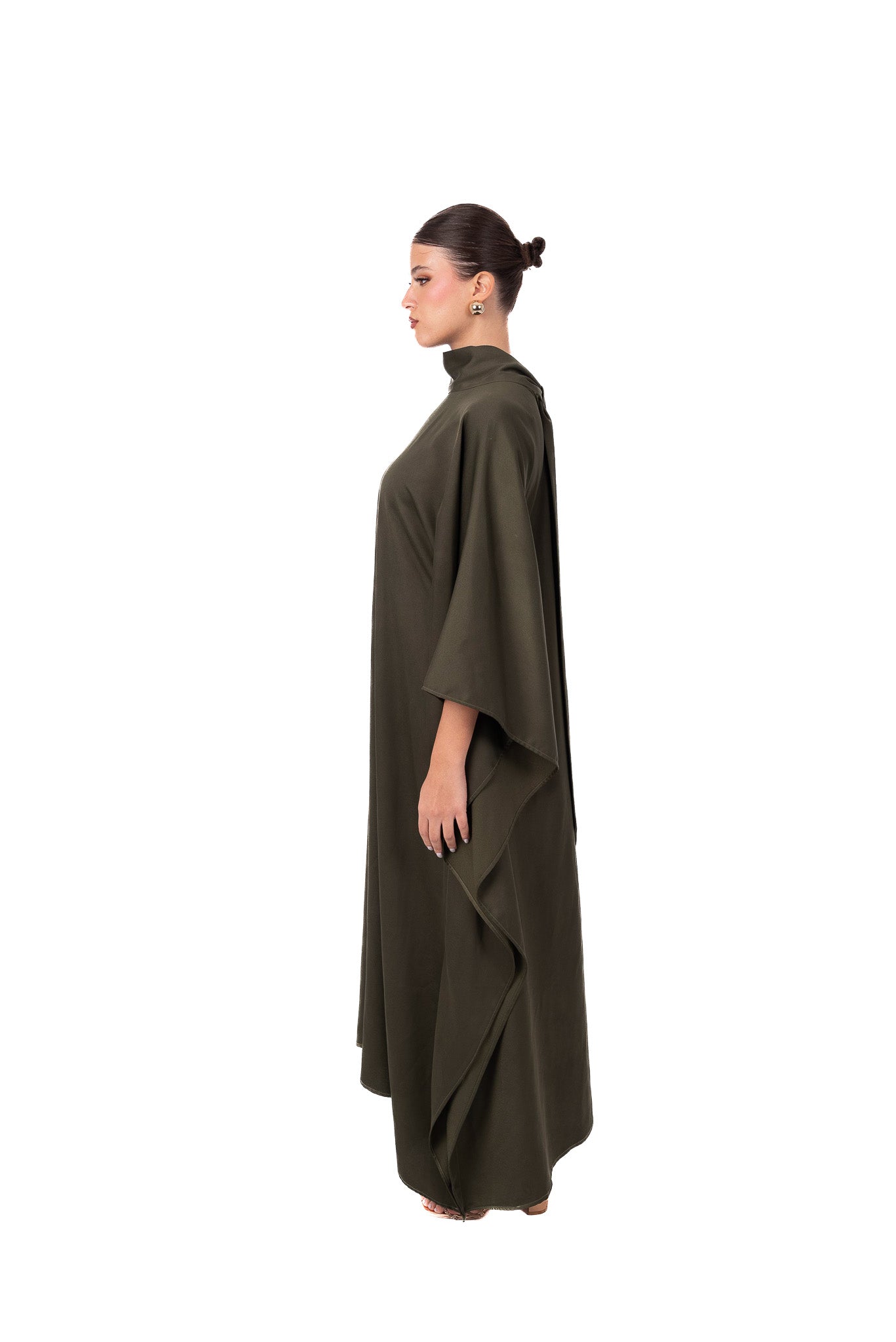 Toulouse Kaftan Gown in Forest Green thumbnail