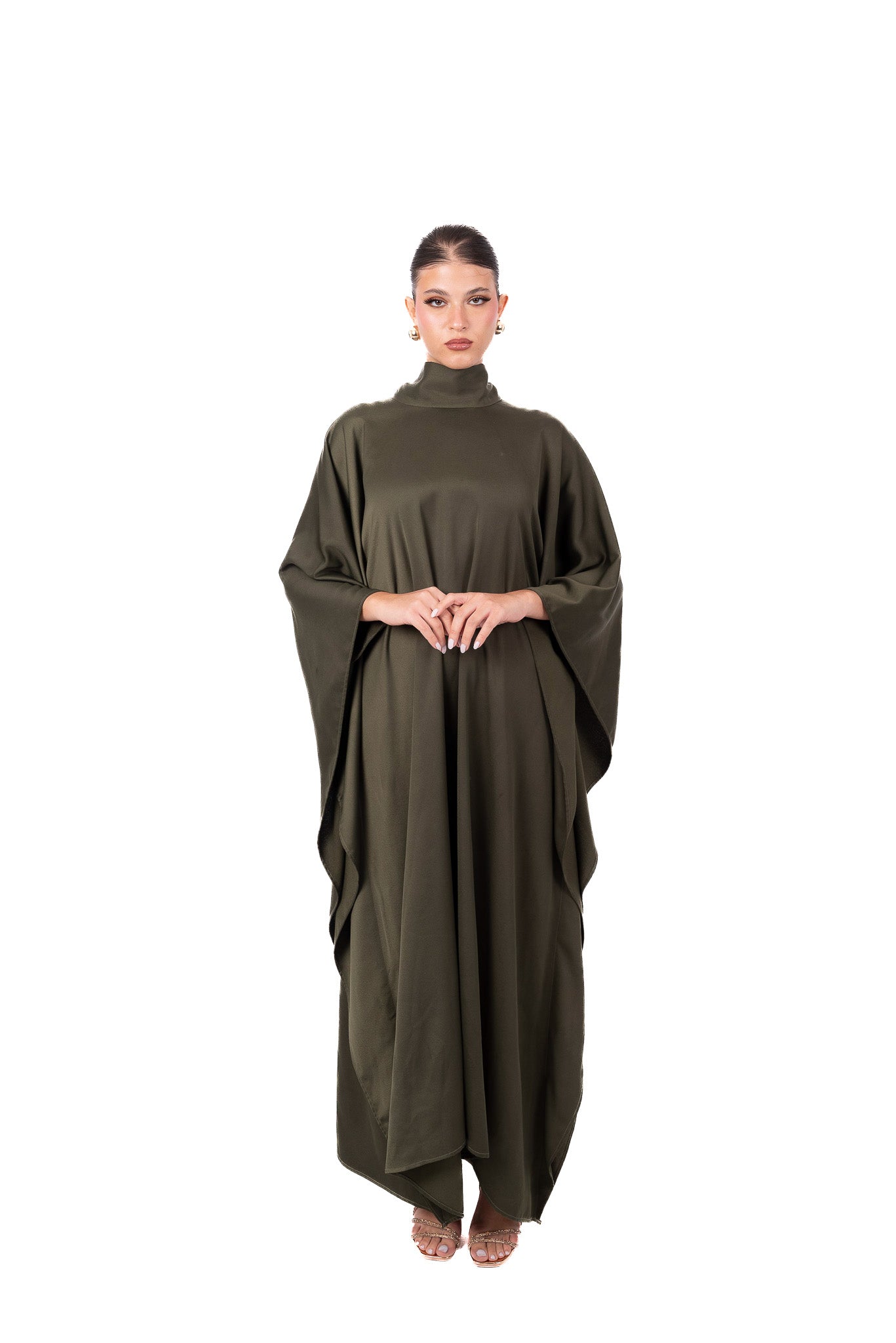Toulouse Kaftan Gown in Forest Green thumbnail