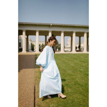 Load image into Gallery viewer, Sky Blue Balloon Sleeve Poplin Cotton Dress
