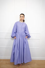 Load image into Gallery viewer, Lilac Balloon Sleeve Poplin Cotton Dress
